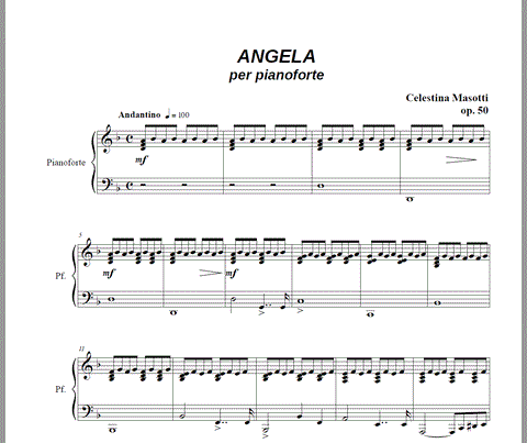 Angela per pianoforte