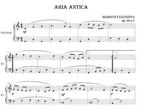Aria Antica per pianoforte