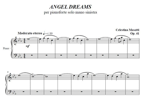 Angel Dreams pianoforte solo mano sinistra