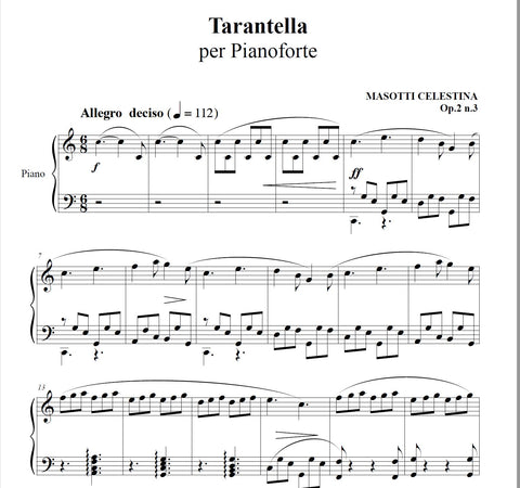 Tarantella per pianoforte