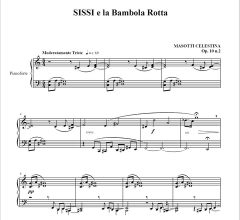 Sissi e la bambola rotta per pianoforte