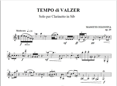 Tempo di Valzer per clarinetto