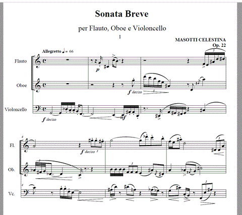 Sonata breve Trio per flauto, oboe e violoncello