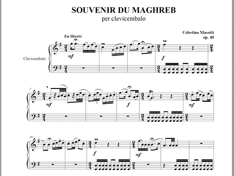 Souvenir du Maghreb per clavicembalo (o piano)