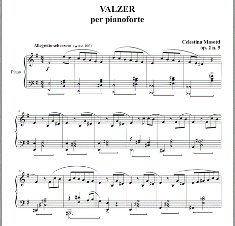 Valzer per pianoforte