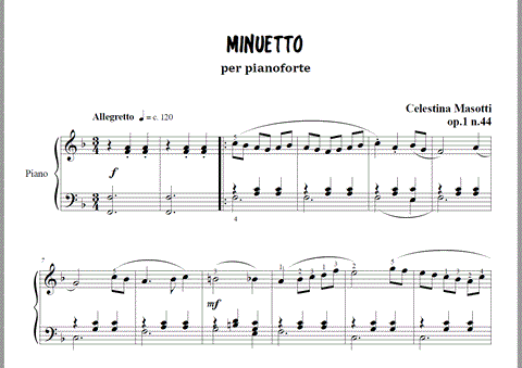 Minuetto per pianoforte